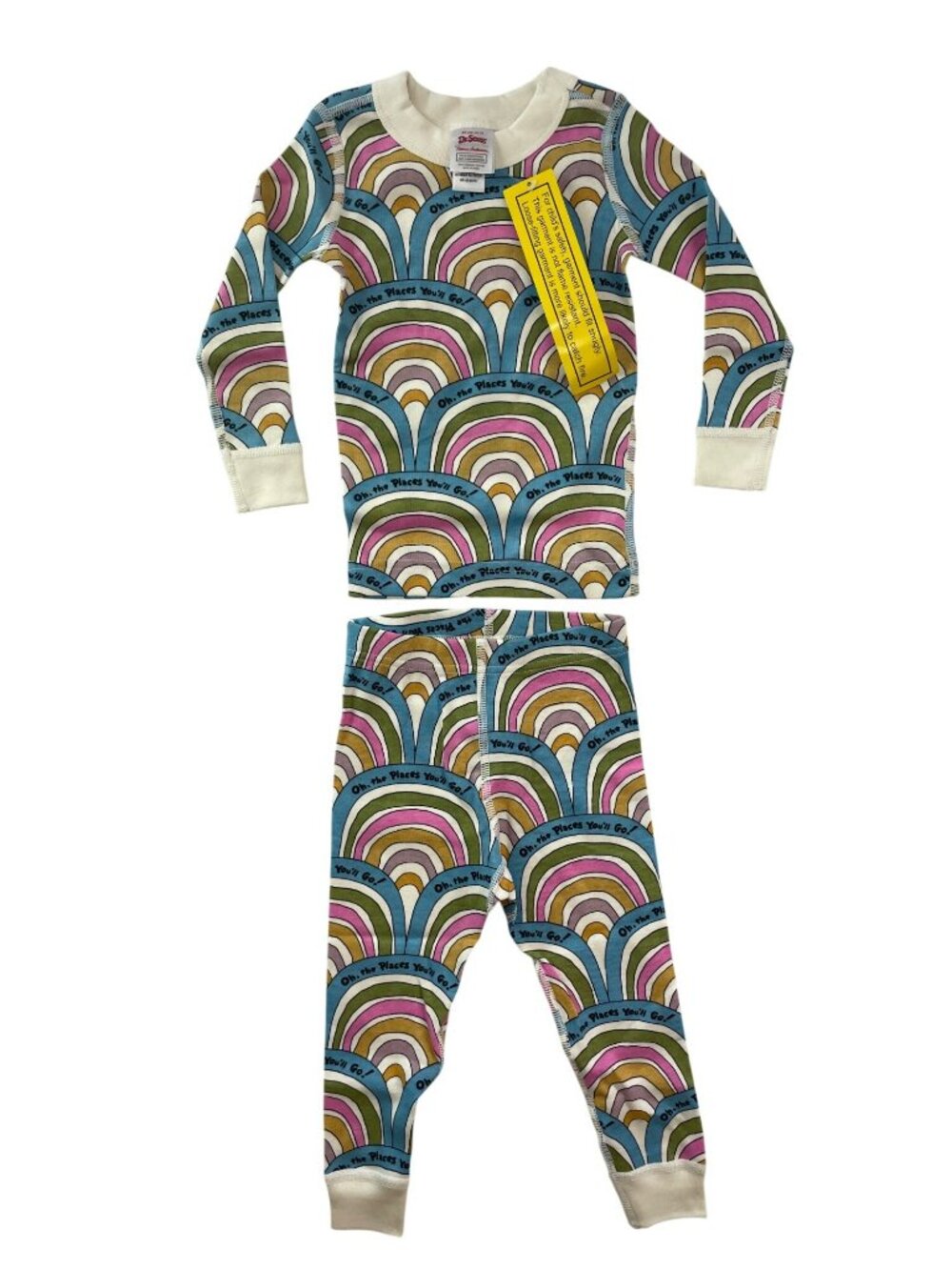 Hanna Andersson Dr. Seuss OH The Places You'll Go PJ Set Youth Size 2T NWT